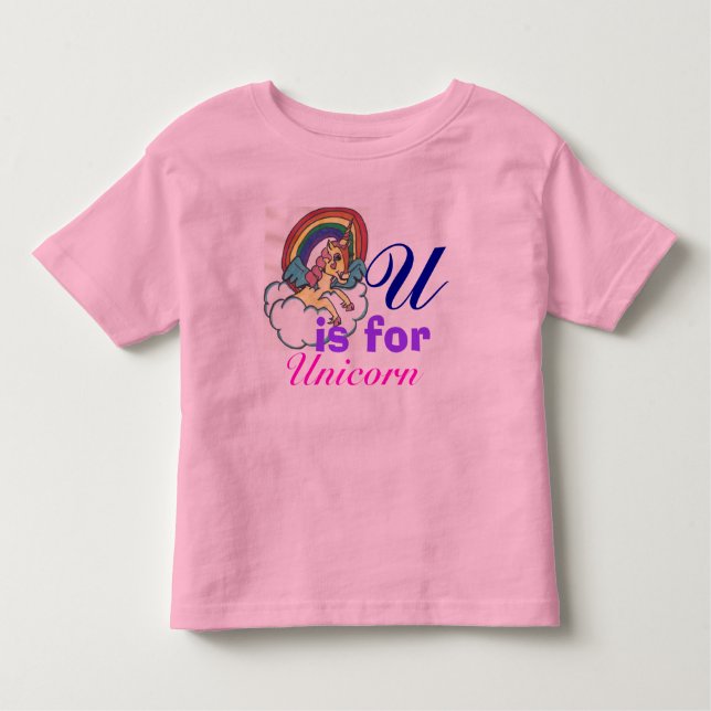 Camiseta Infantil Toddler Girl Unicorn T Shirt (Frente)