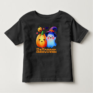 Camiseta Infantil Toddler Halloween Pumpkin Bat Ghost