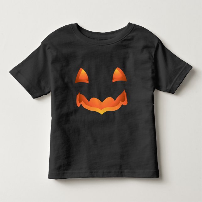 Camiseta Infantil Toddler Halloween T-Shirt Pumpkin Toddler Shirts (Frente)
