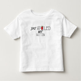 Camiseta Infantil Toddler Jersey T-Shirt "Spoeled not Rotten"/Red