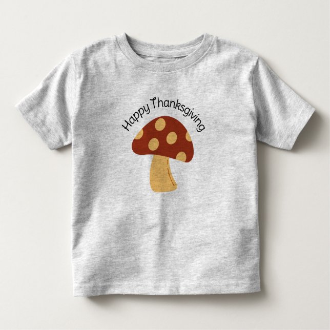 Camiseta Infantil Toddler Mushroom Ação de Graças (Frente)