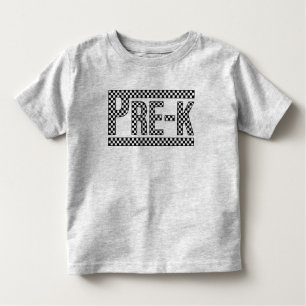 Camiseta Infantil Toddler Pré-K Checkered T-Shirt