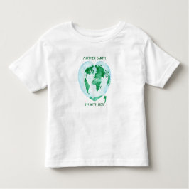 Camiseta Infantil Toddler Raglan T-Shirt - Mãe Terra Estou com Ela