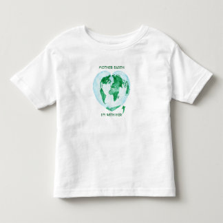Camiseta Infantil Toddler Raglan T-Shirt - Mãe Terra Estou com Ela