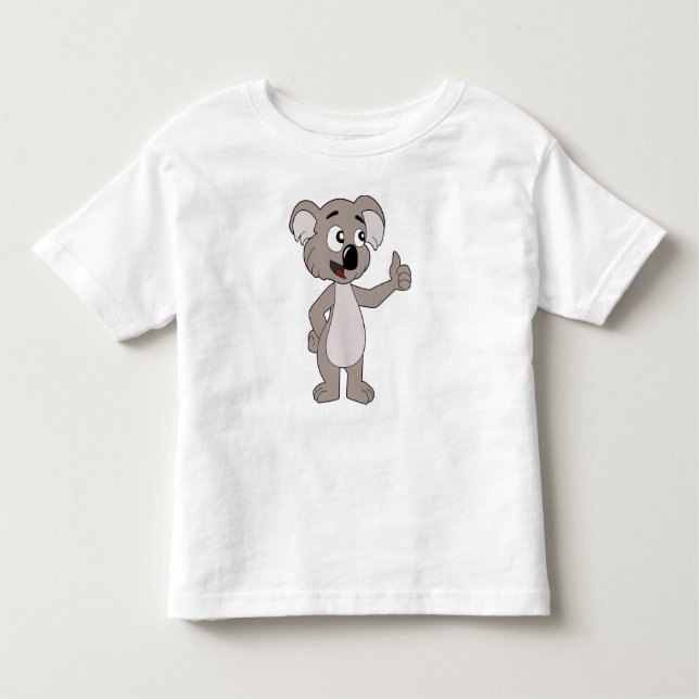 Camiseta Infantil Toddler T-Shirt com caricatura de urso koala (Frente)