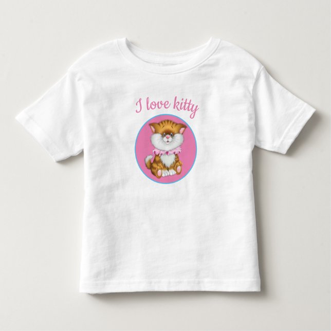 Camiseta Infantil Toddler T-Shirt-Gatinho (Frente)