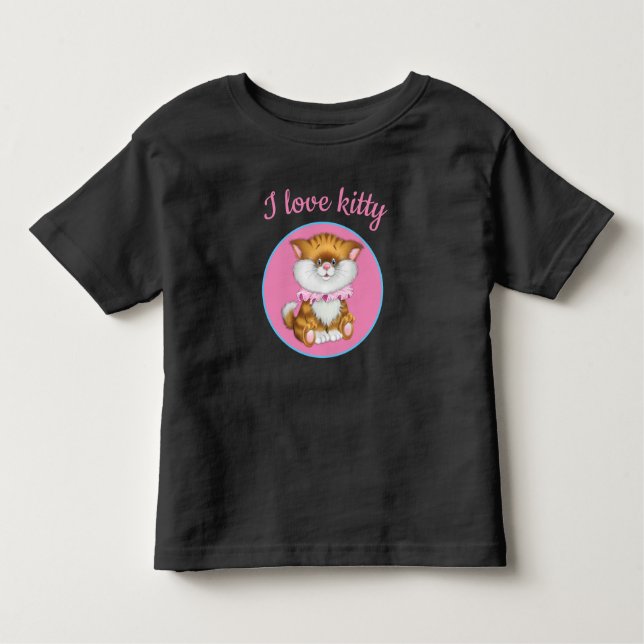 Camiseta Infantil Toddler T-Shirt-Gatinho (Frente)