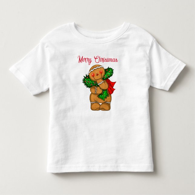 Camiseta Infantil Toddler T-Shirt Holiday Gingerpão Pessoa (Frente)