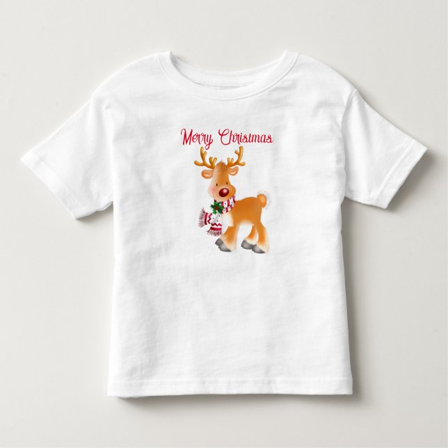 Camiseta Infantil Toddler T-Shirt Holiday Rudolph (Frente)