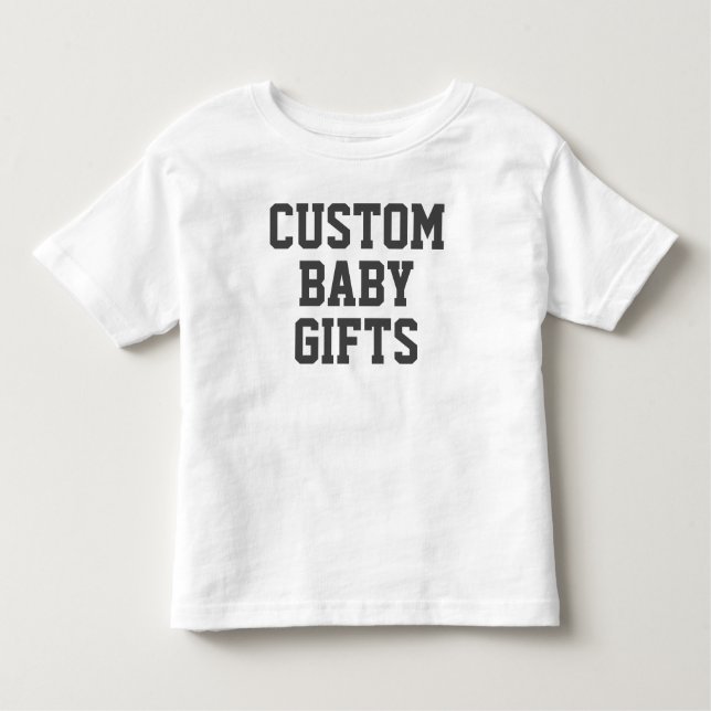Camiseta Infantil Toddler T-Shirt Personalizado Bebê Oferece Modelo  (Frente)