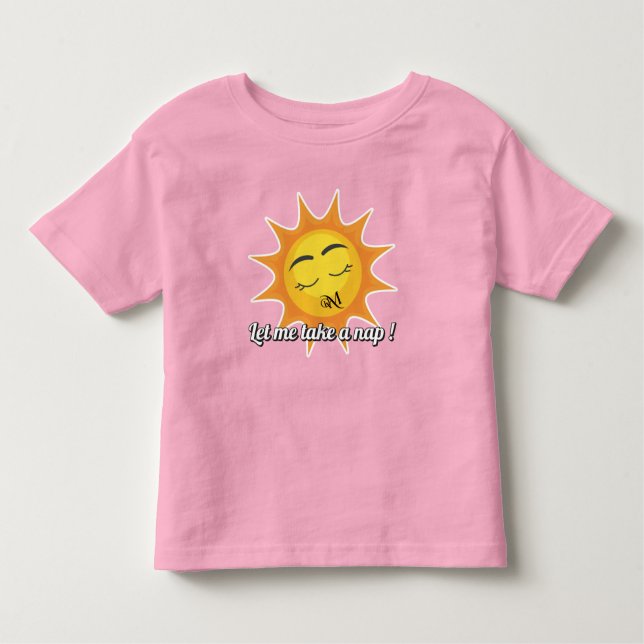 Camiseta Infantil Toddler T-Shirt : Tome um cochilo (rosa) (Frente)