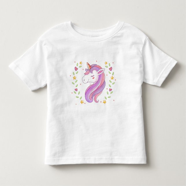 Camiseta Infantil Toddler T-Shirt-Unicorn (Frente)