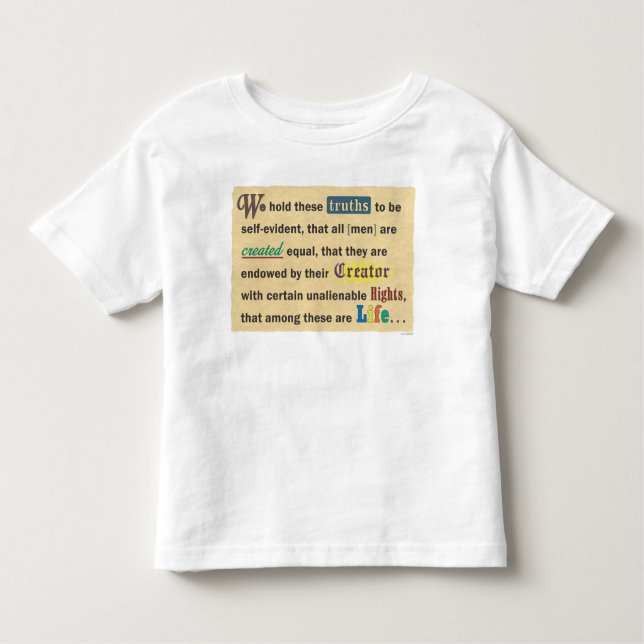 Camiseta Infantil Toddler t-shirt with a declaration. (Frente)