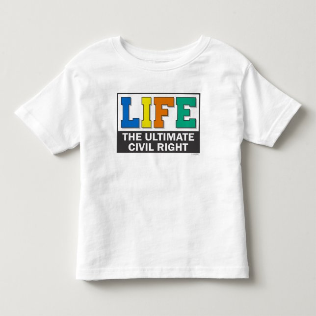 Camiseta Infantil Toddler t-shirt with a pro-life message. (Frente)