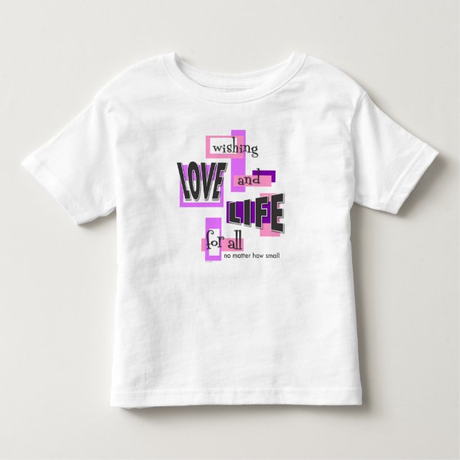 Camiseta Infantil Toddler t-shirt with a pro-life message. (Frente)