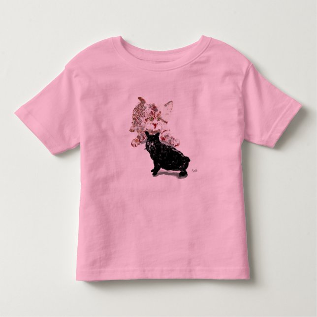 Camiseta Infantil Toddler T-shirts: "Time Kitten's" (Frente)