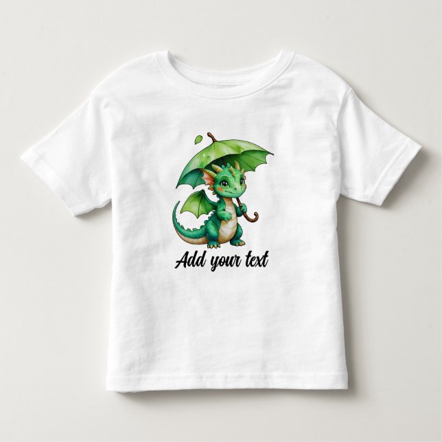 Camiseta Infantil Toddler Tee with Cute Baby Dragon (Frente)