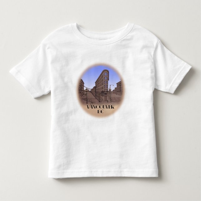 Camiseta Infantil Toddler Vancouver Souvenir T-shirt Gastown (Frente)