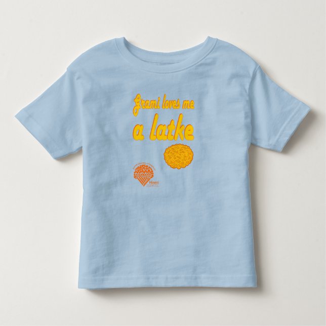 Camiseta Infantil Toddlers' Hanukkah Shirt - "Grami loves me..." (Frente)