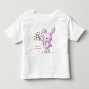 Camiseta Infantil TODDLERS T-SHIRT Coelho cor-de-rosa-rosa + texto p