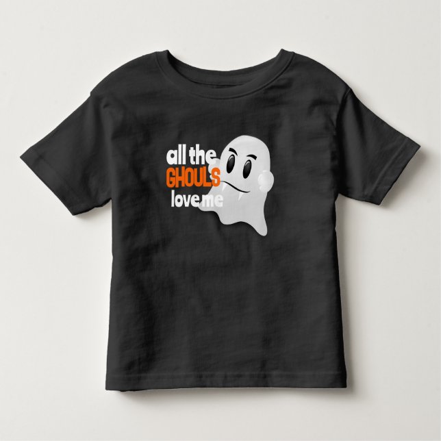 Camiseta Infantil Todos os fantasmas me amam Fantasma (Frente)