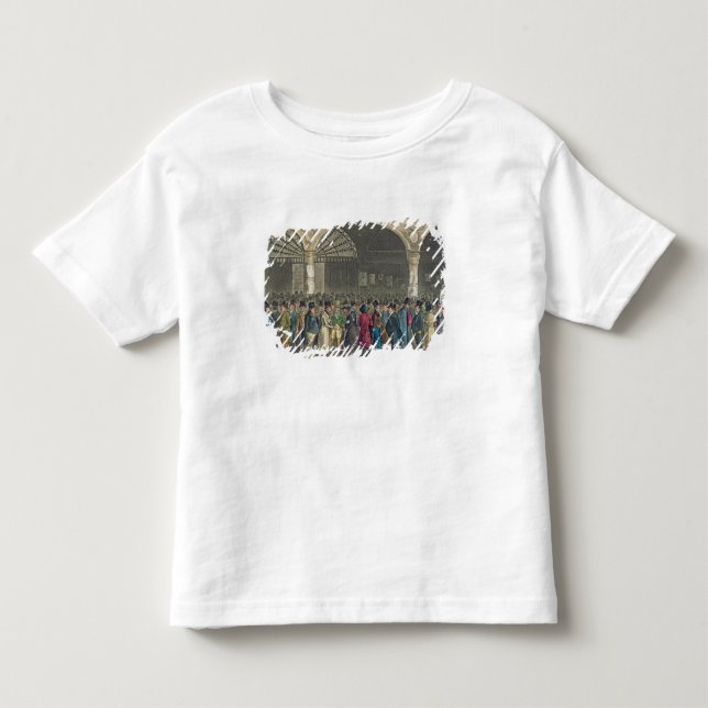 Camiseta Infantil Tom & Jerry que visitam a bolsa de valores, 'de (Frente)