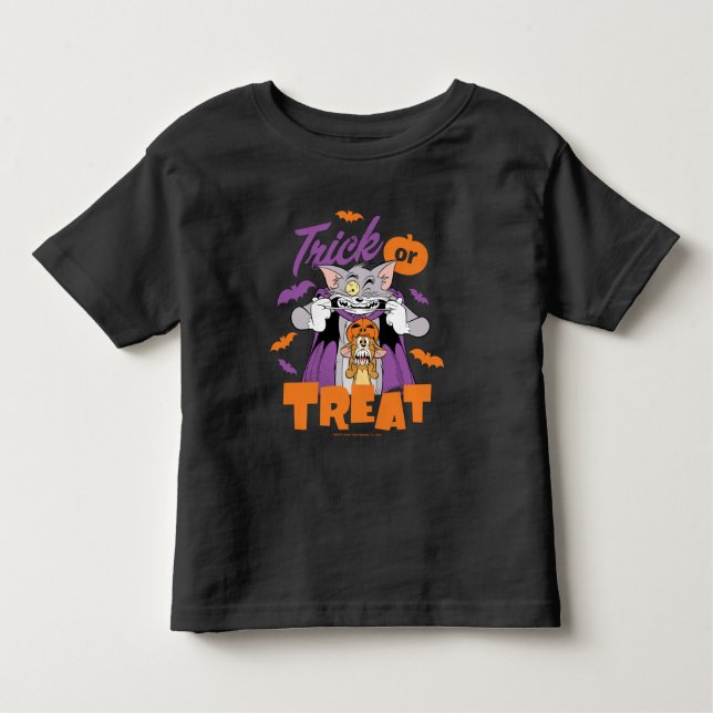 Camiseta Infantil Tom & Jerry | Truque ou Tratar (Frente)