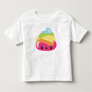 Camiseta Infantil Tombadilho Emoji do arco-íris