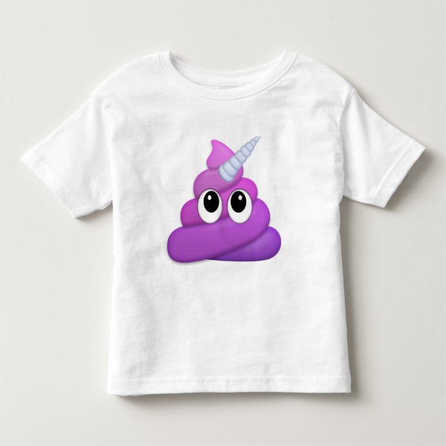 Camiseta Infantil Tombadilho pequeno especial Emoji do unicórnio (Frente)