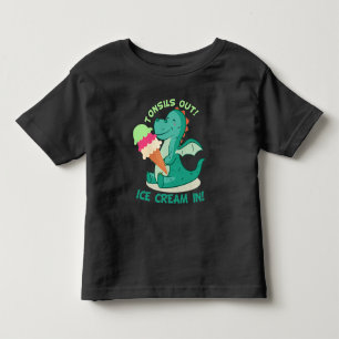 Camiseta Infantil Tonsillectomia Cirurgia Tonsils lança Sorvete em