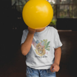 Camiseta Infantil Too Wild to Be Five Lion Jungle Birthday
