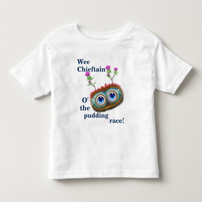 Camiseta Infantil Toots escoceses Haggis das buzinas. Comandante (Frente)