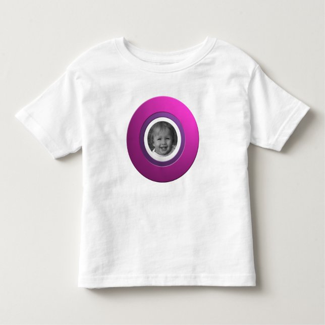 Camiseta Infantil Toque rosa pessoal com foto personalizada (Frente)