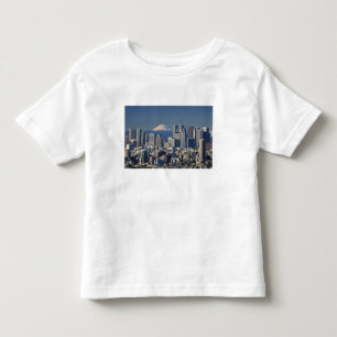 Camiseta Infantil Tóquio, Distrito de Shinjuku horizonte, Monte Fuji
