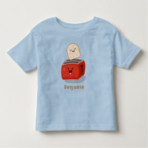 Camiseta Infantil Torrada de kawaii e desenho animado em torradeira