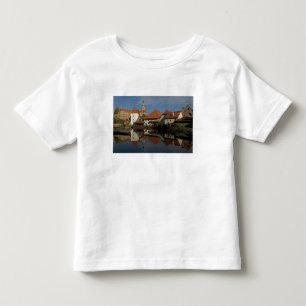 Camiseta Infantil Torre do Castelo, Rio Vltava, Cesky Krumlov,