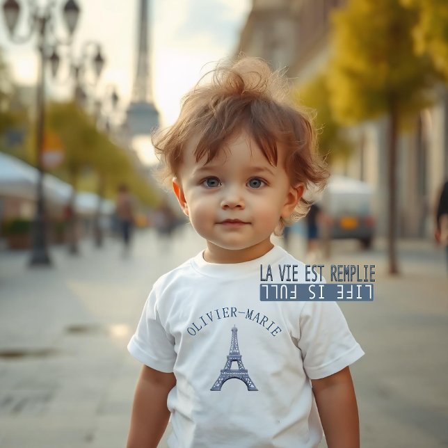 Camiseta Infantil Torre Eiffel Personalizada Paris (Criador carregado)