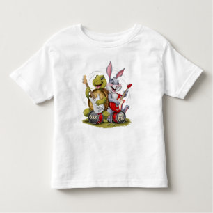 Camiseta Infantil Tortoise e Hare Rock and Roll