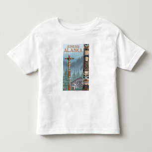 Camiseta Infantil Totem pólos - Juneau de Alaska, Alaska