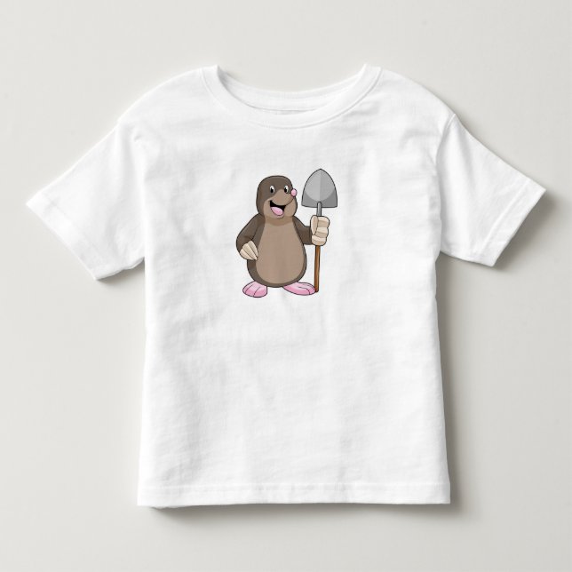 Camiseta Infantil Toupeira com pá (Frente)
