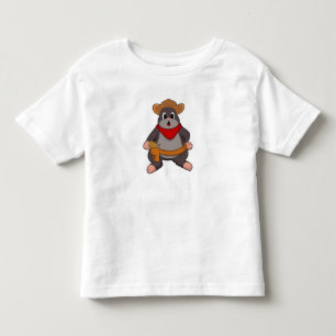 Camiseta Infantil Toupeira como Cowboy