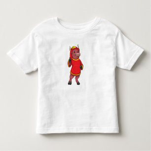 Camiseta Infantil Touro como Bombeiro com Capacete