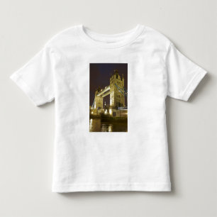 Camiseta Infantil Tower Bridge e Rio Tâmisa ao anoitecer, Londres,
