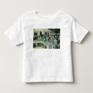 Camiseta Infantil Trabalhadores que embalam passas semeadas na