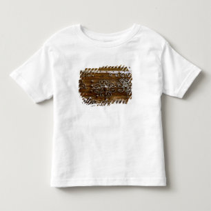 Camiseta Infantil Trabalho normando do rolo do ferro na porta de