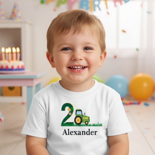 Camiseta Infantil  tractor birthday t-shirt (Criador carregado)
