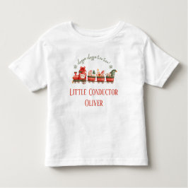 Camiseta Infantil Train 2nd Birthday Party Little Conductor