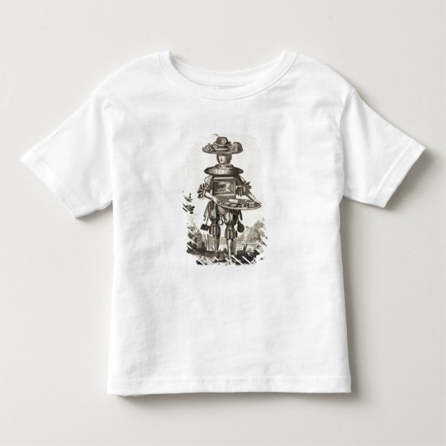 Camiseta Infantil Traje para um cozinheiro de pastelaria, bar. por (Frente)