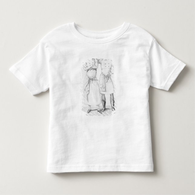 Camiseta Infantil Trajes dos cozinheiros das eras diferentes (Frente)