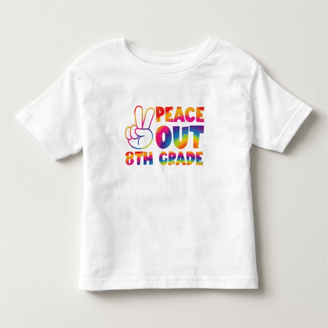 Camiseta Infantil Tranquilidade no Oitavo Ano, Tie Dye no Dia 8 (Frente)